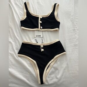 Black and Cream Women's Bikini